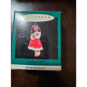 Vintage A CHILD'S GIFT - Hallmark Keepsake Miniature Christmas Ornament 1996